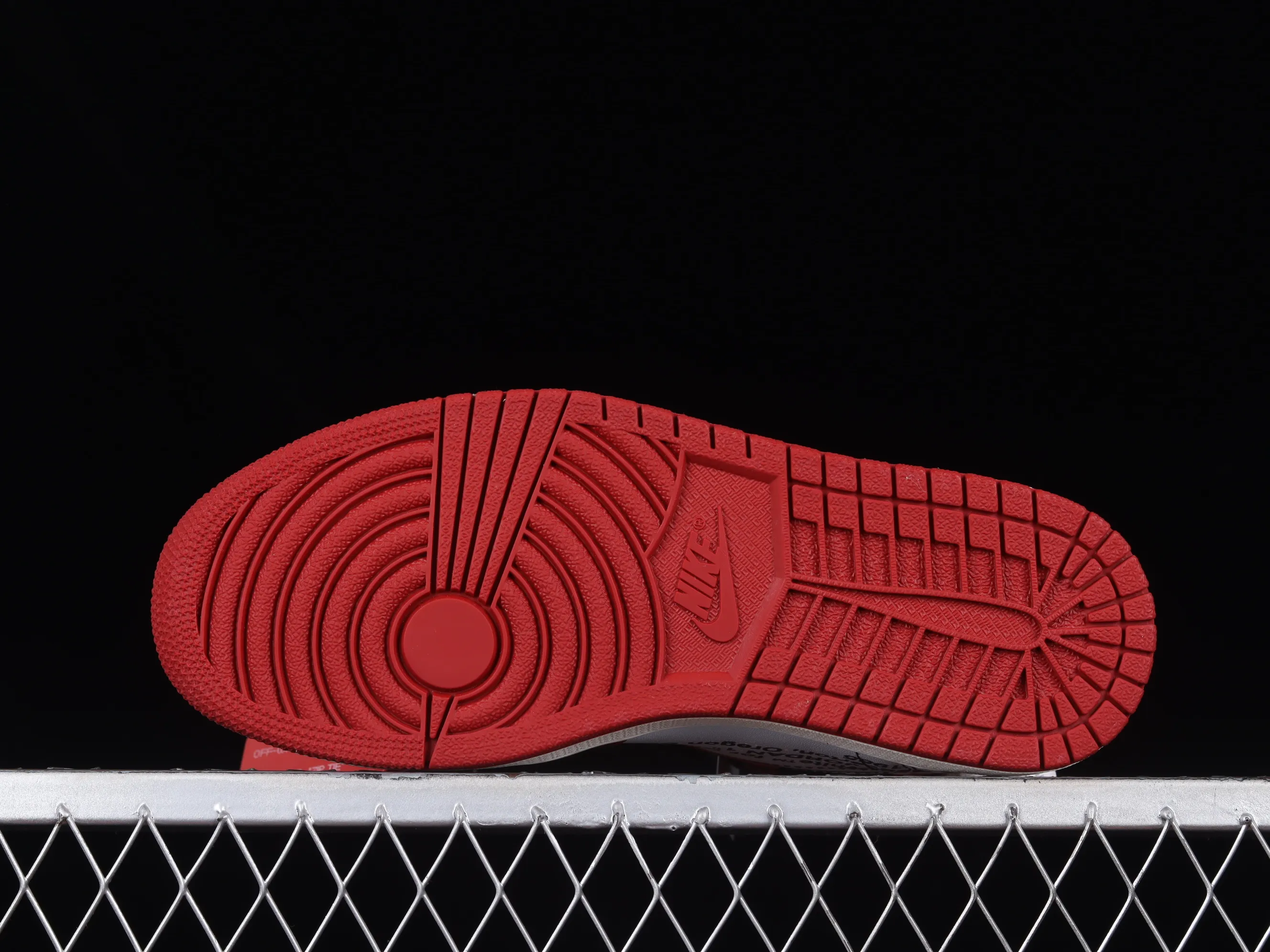 All categories Air Jordan Jordan series basketball shoes Air Jordan 1 High OG version Off White x Air Jordan OW AJ1 Joe 1 joint white and red high-top basketball shoes AA3834-101